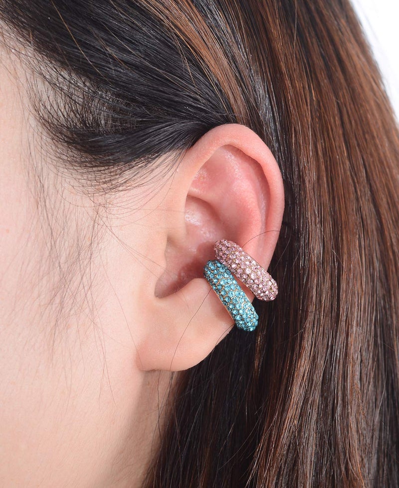 Tornito 6 Pcs Non Pierced CZ Huggie Ear Cuffs Earring for No Piercing Ears Clip Cartilage Earrings for Women - Image 2